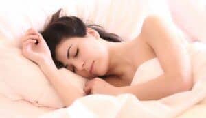 woman getting good sleep