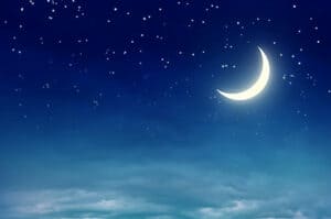 goodnight sleep tight moon in night sky